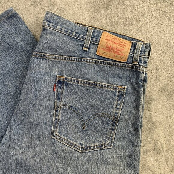 Vintage Levis 569 Jeans Men 44x26 Loose Straight Fit Blue Denim Y2K 2004 Relaxed - Picture 2 of 13